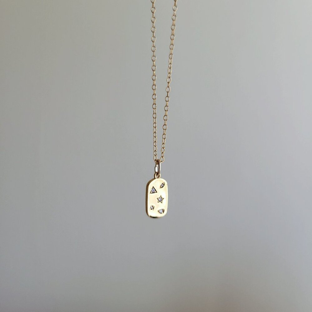 Mystic Dog Tag Necklace - Claire Hill Designs